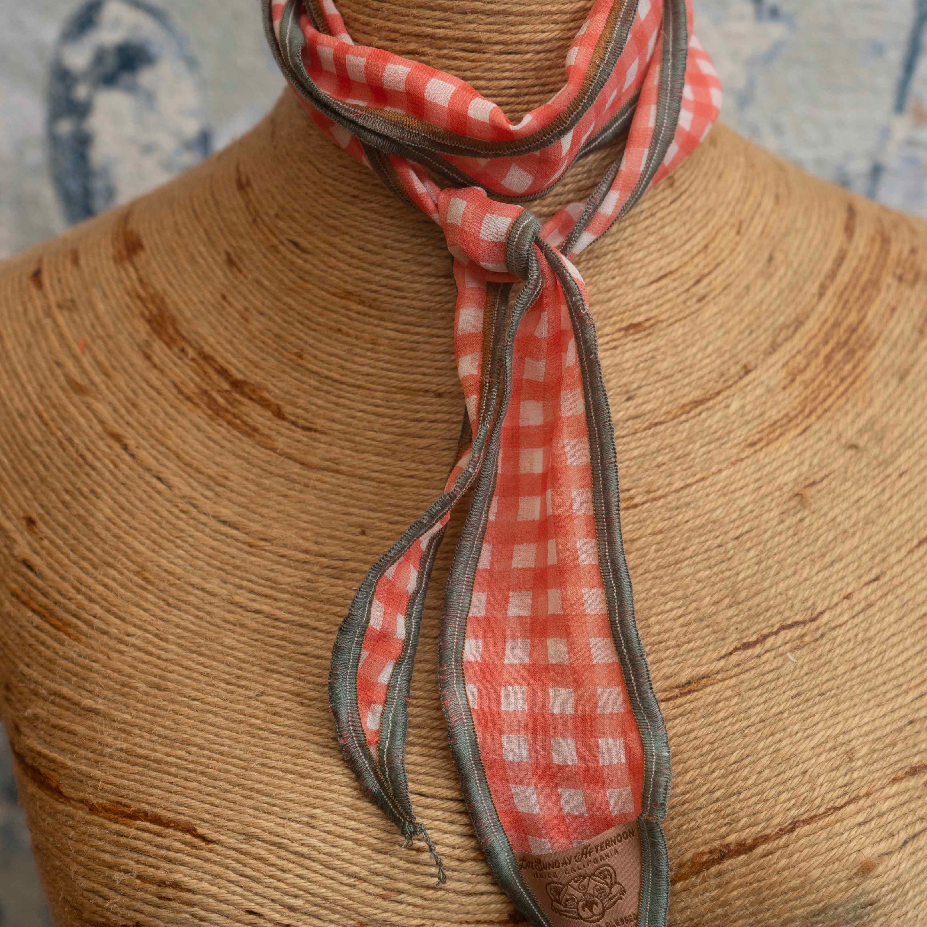 Gingham Summer Neck Scarf Late Sunday Afternoon Magazine & Factory