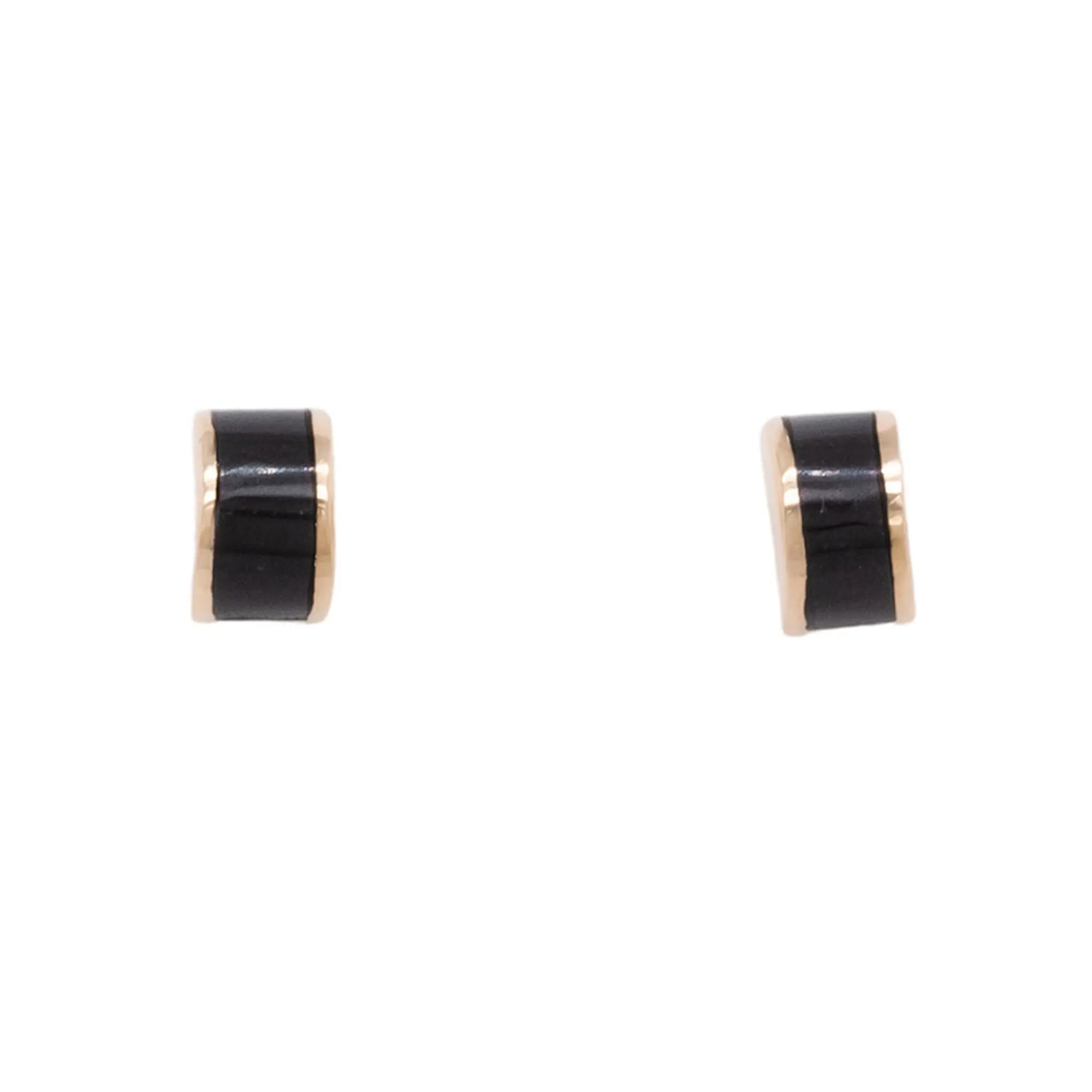 Luna Stud Earrings - Black Jade Young in the Mountains