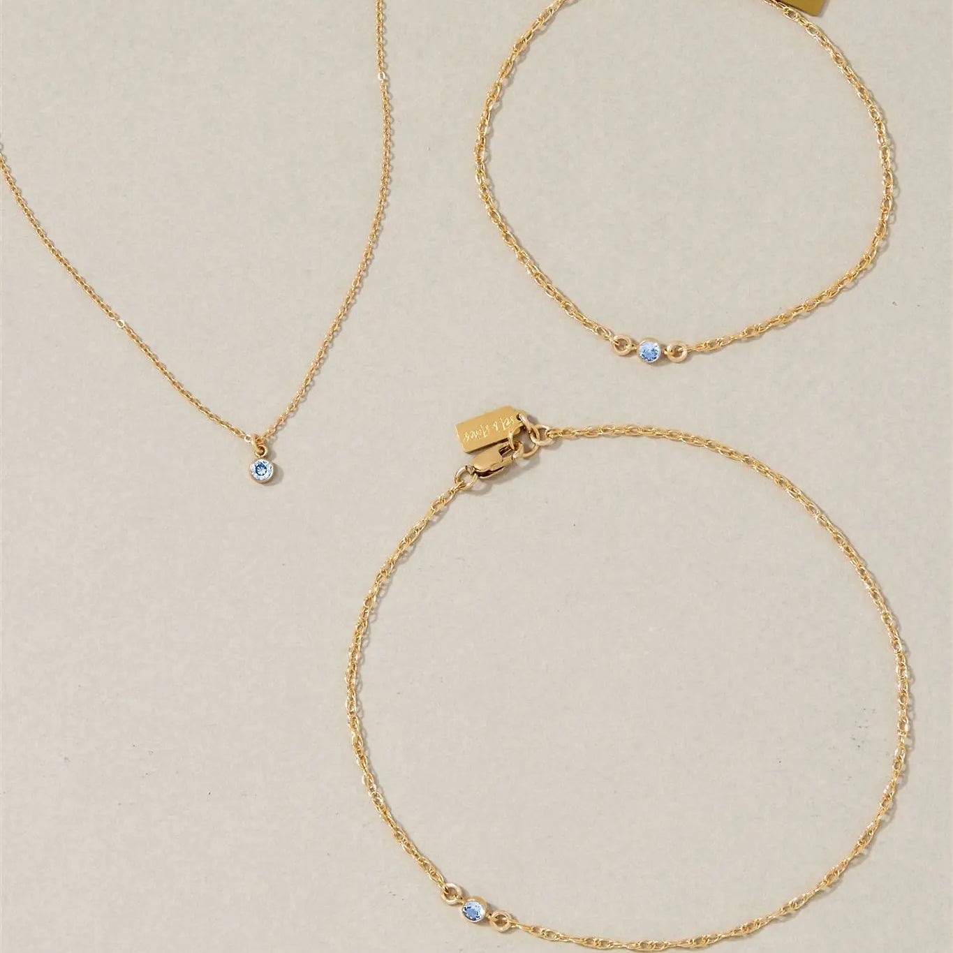 Something Blue Anklet Set & Stones