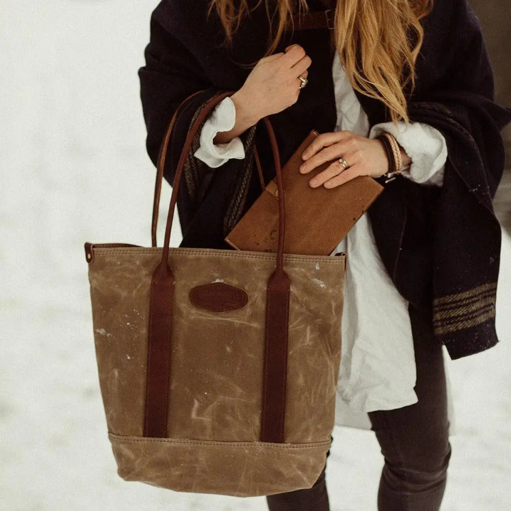 Voyager Waxed Canvas Tote - USA Made - Late Sunday Afternoon