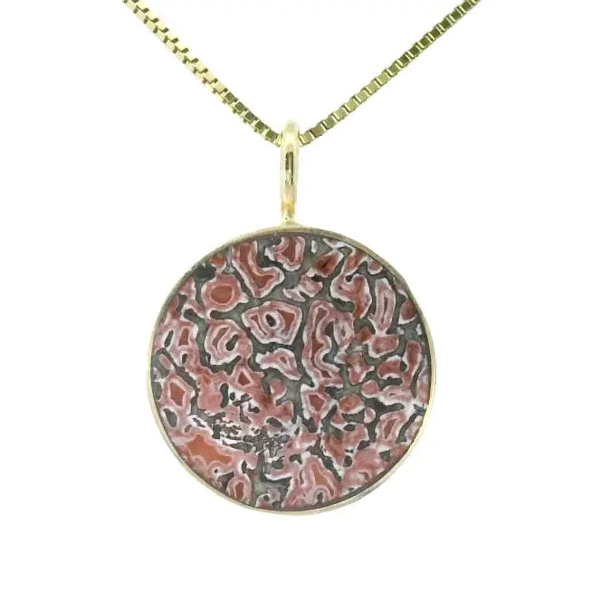 The Circ Necklace - Pink Dinosaur Bone Young in the Mountains