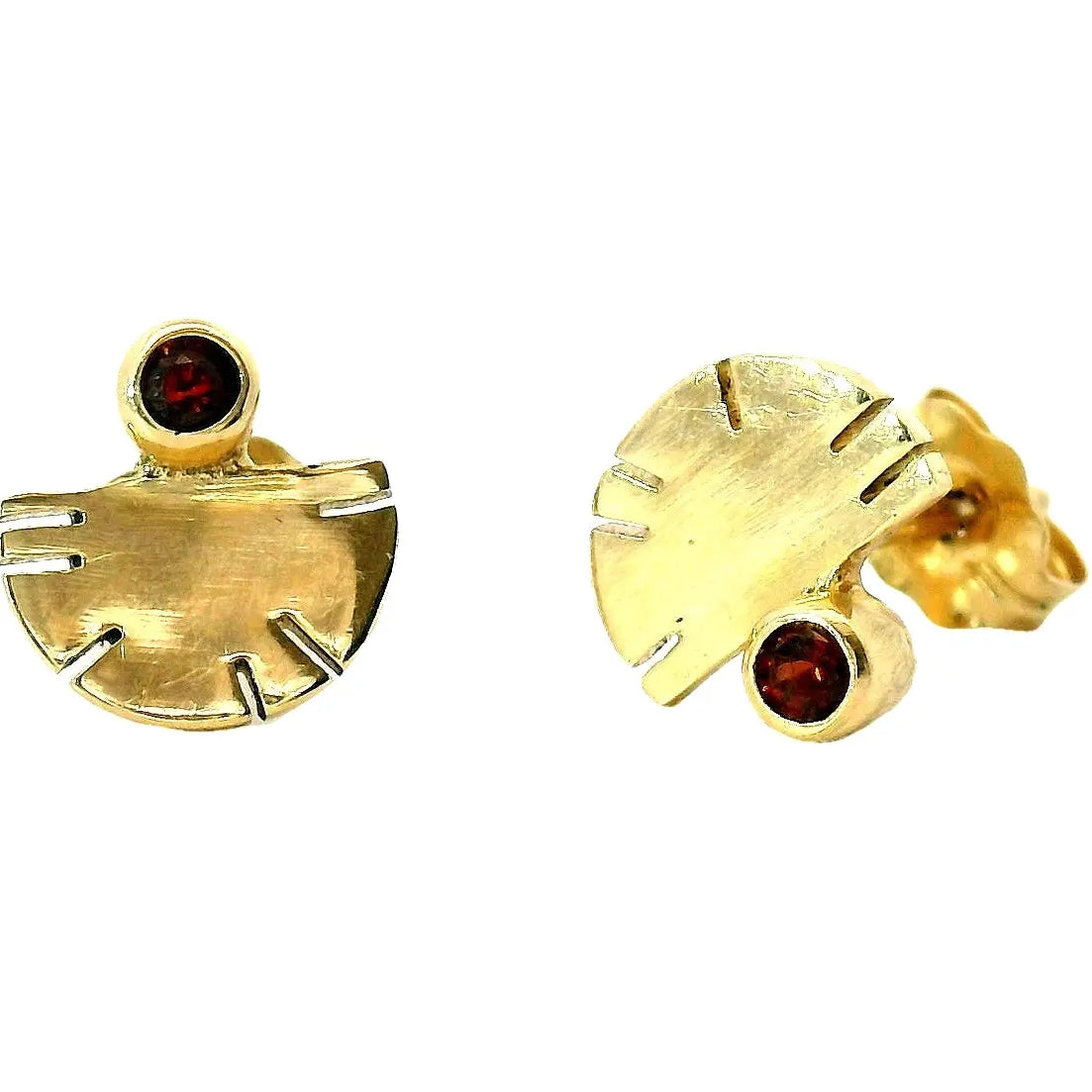 The Aquilla Studs - Red Orange California Sessartine Young in the Mountains