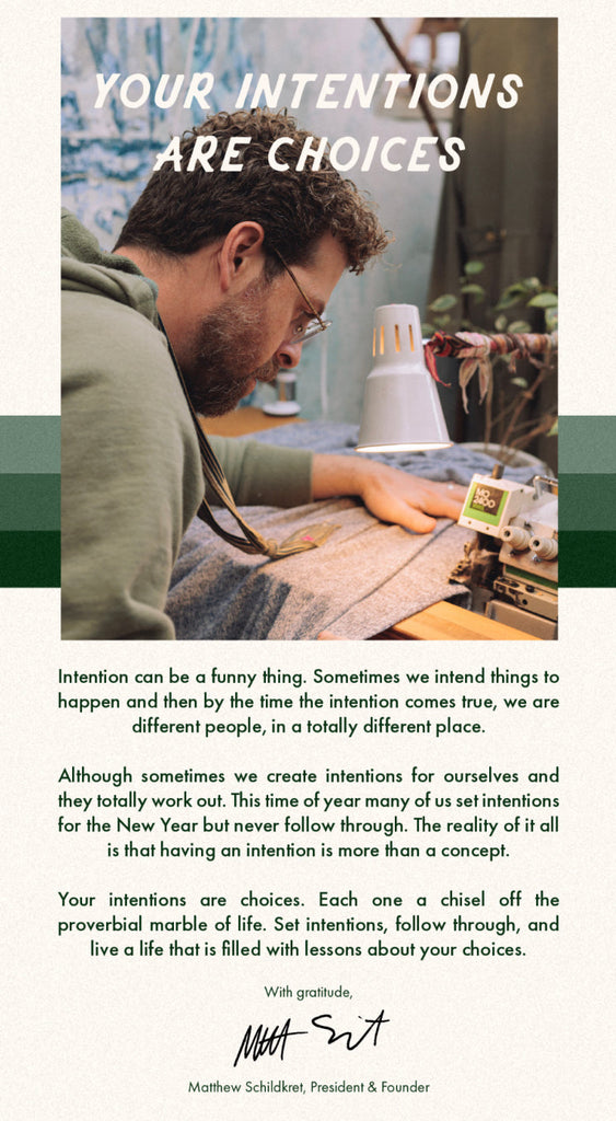 YOUR INTENTIONS ARE CHOICES