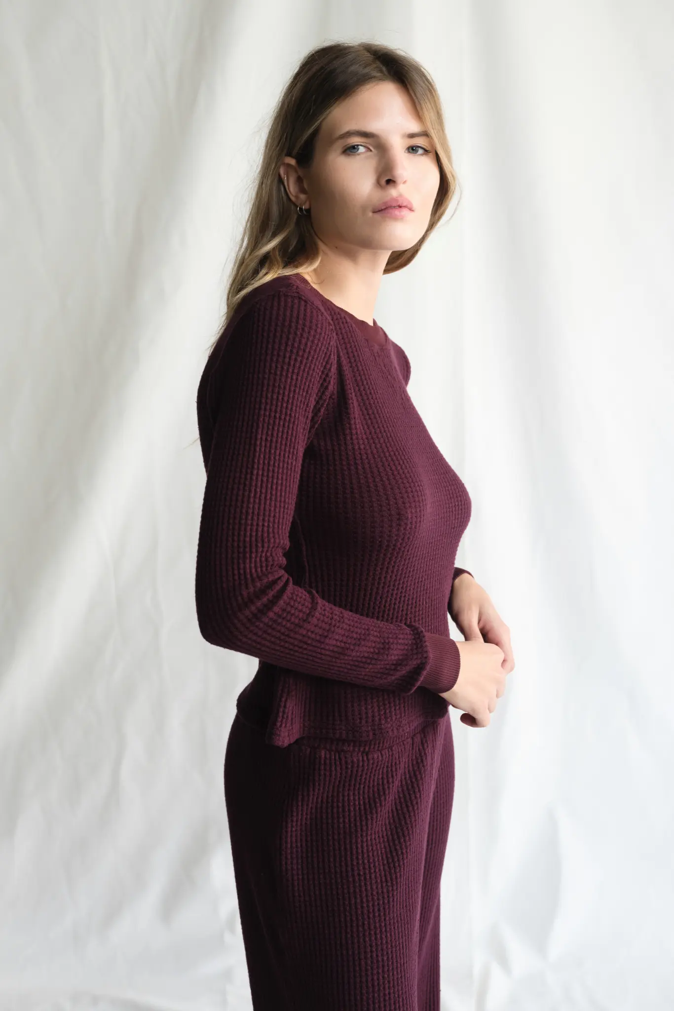Maine Waffle Long Sleeve Top People of Leisure