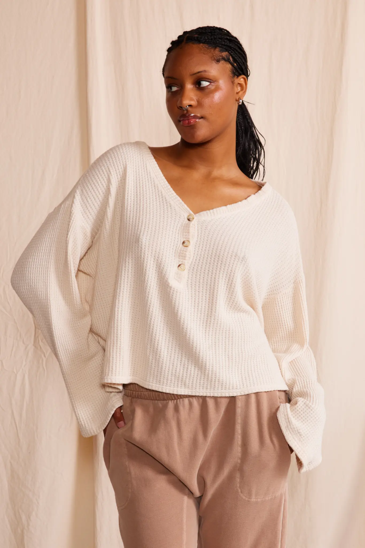 Henley Waffle Top People of Leisure