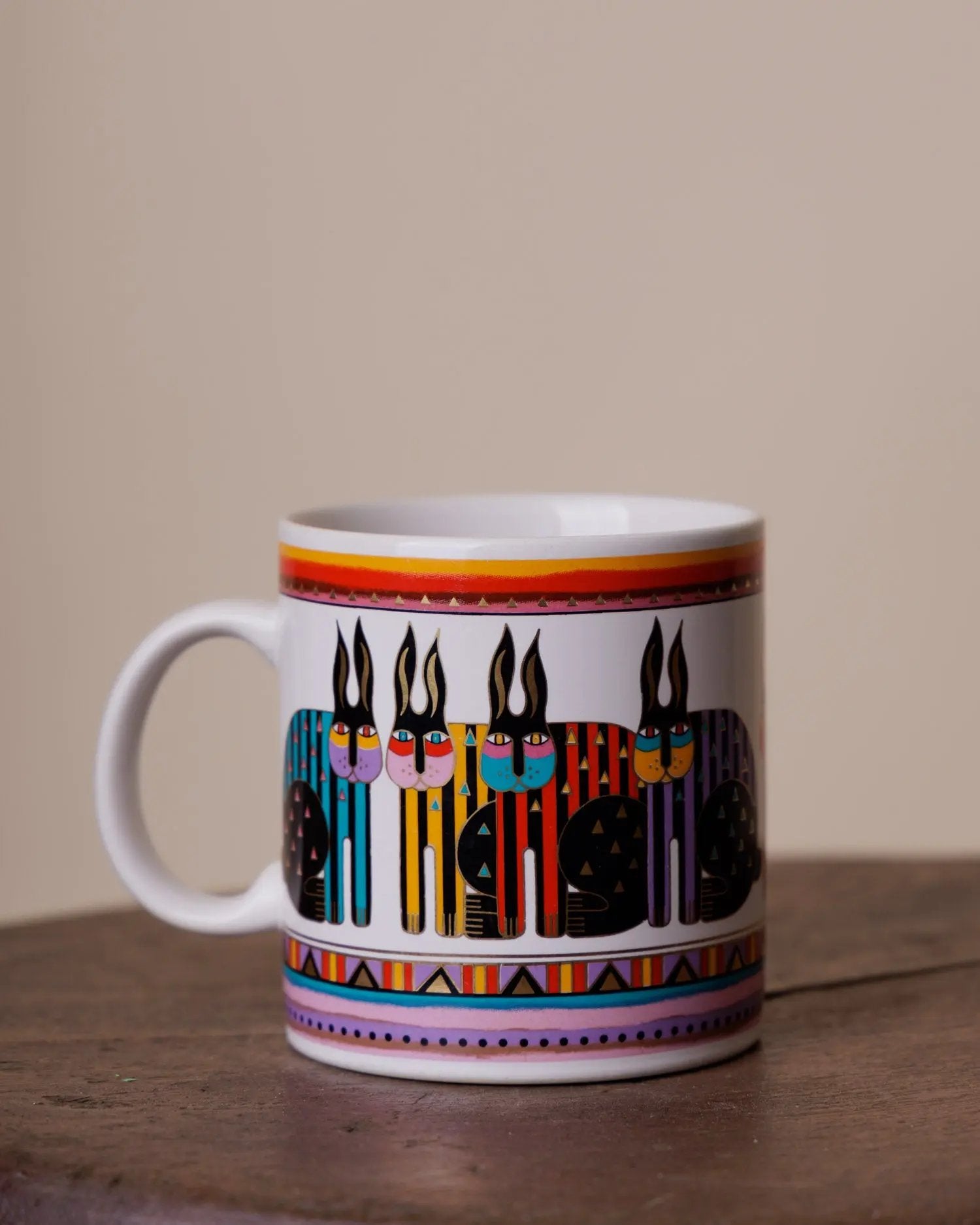 Vintage 90's Laurel Burch Mug Late Sunday Afternoon