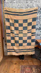 Checkered Vintage African Blanket Bully