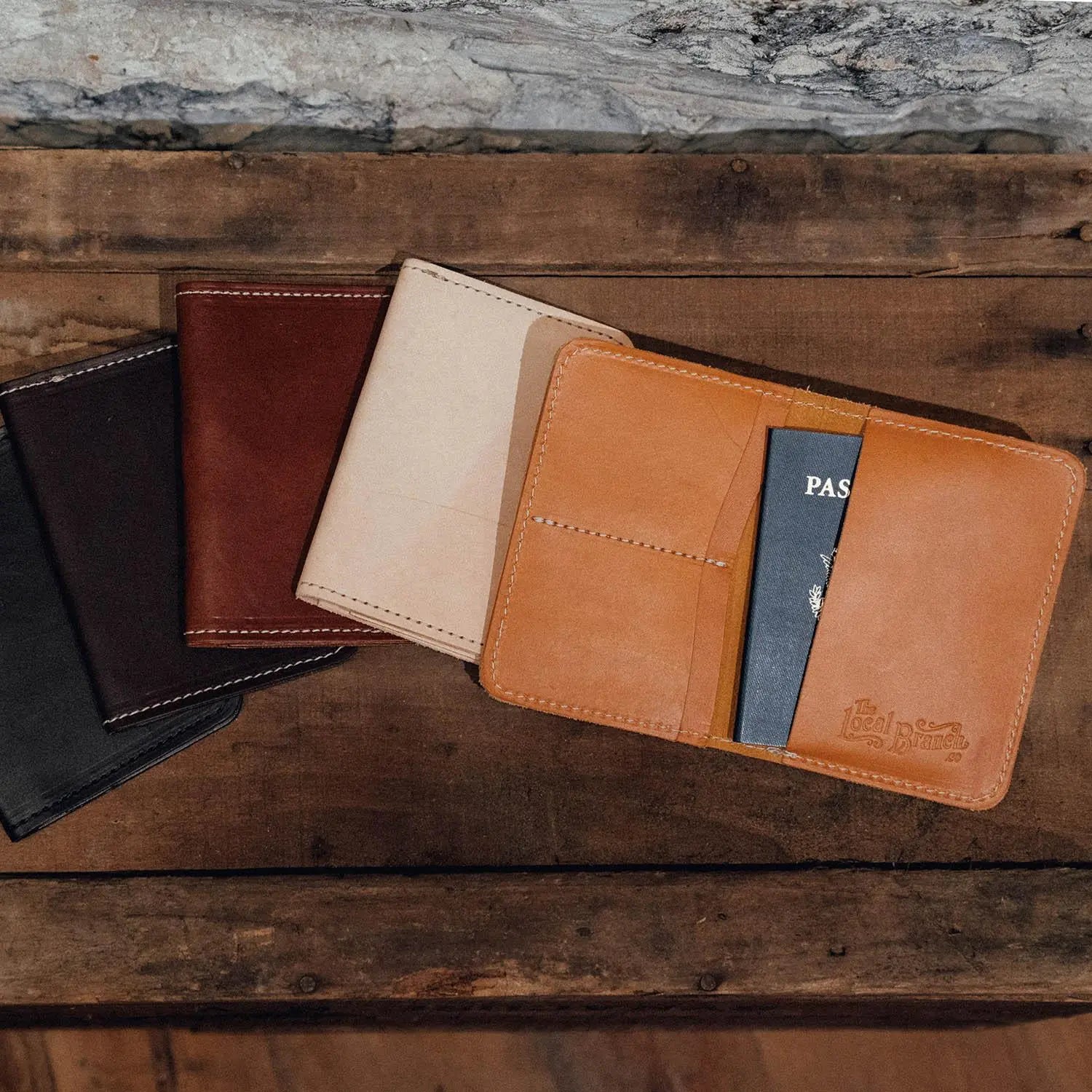 Leather Passport Case - USA Made - Late Sunday Afternoon