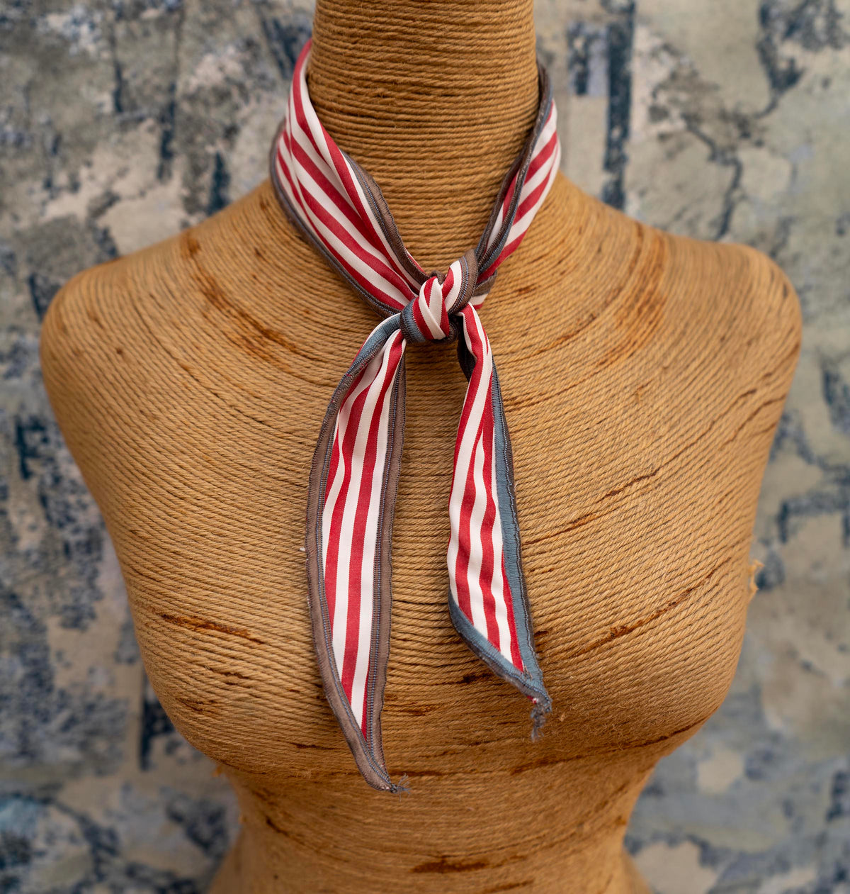 Queens Game Neck Scarf, a lightweight scarf cut from one of a kind vintage fabric