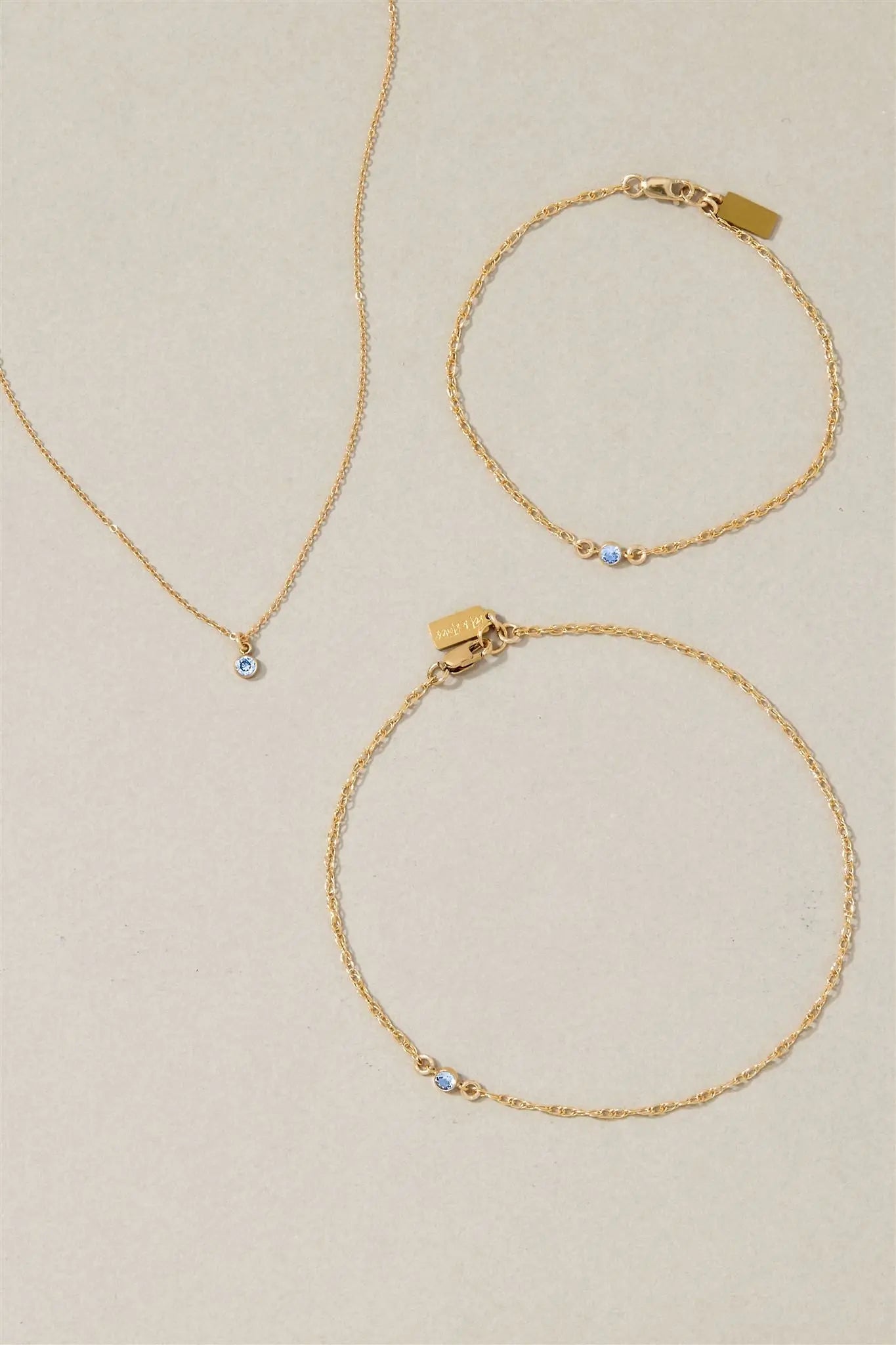 Something Blue Anklet Set & Stones