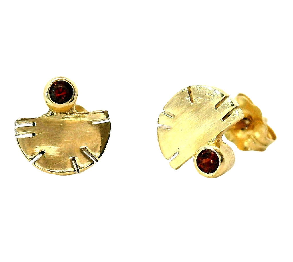 The Aquilla Studs - Red Orange California Sessartine Young in the Mountains