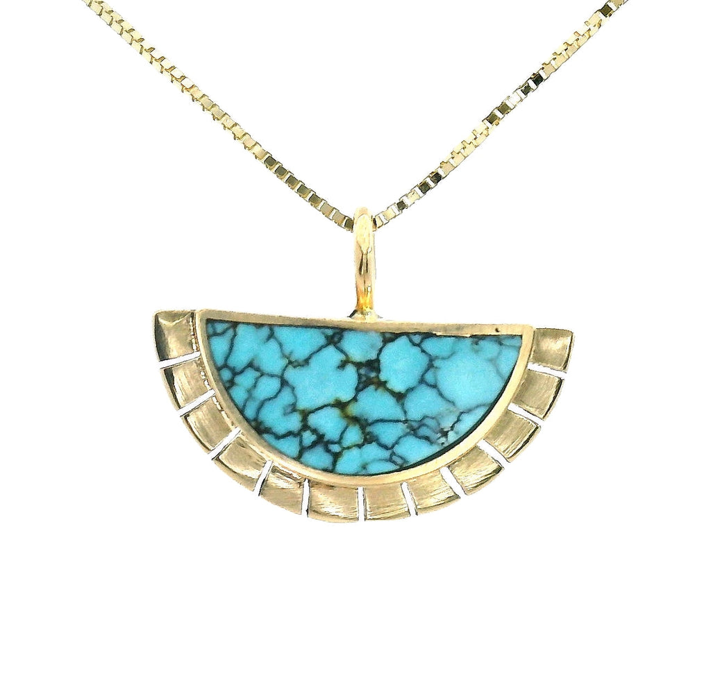 New Moon Turquoise Selene Necklace Young in the Mountains