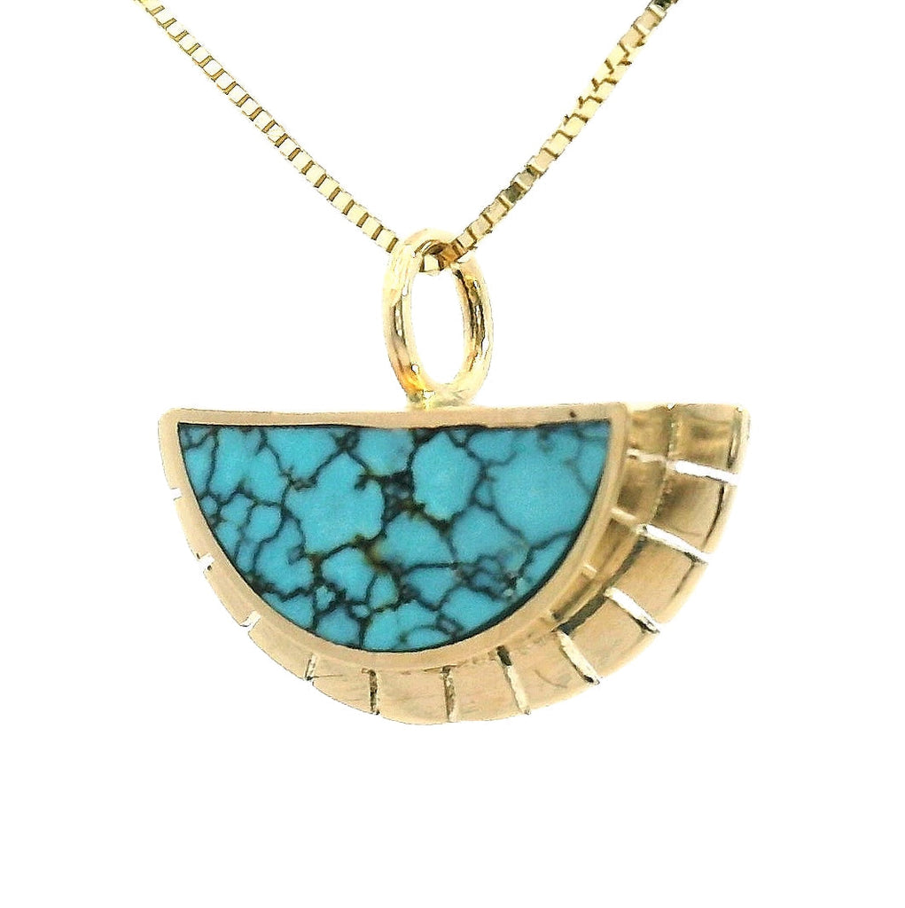New Moon Turquoise Selene Necklace Young in the Mountains