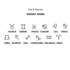 Goldie Horoscope Necklace Set & Stones