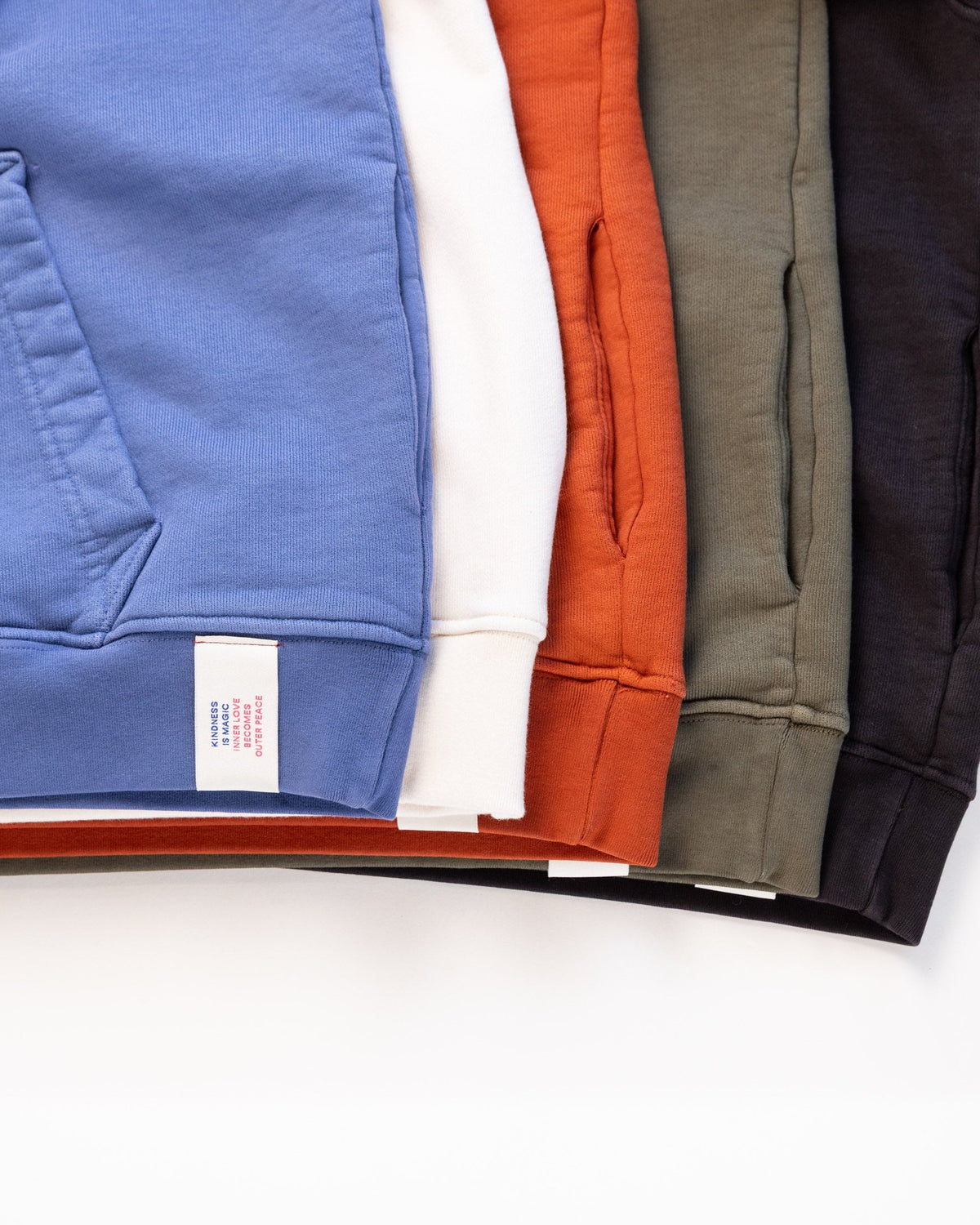 The five Apollo X colors folded in a stack