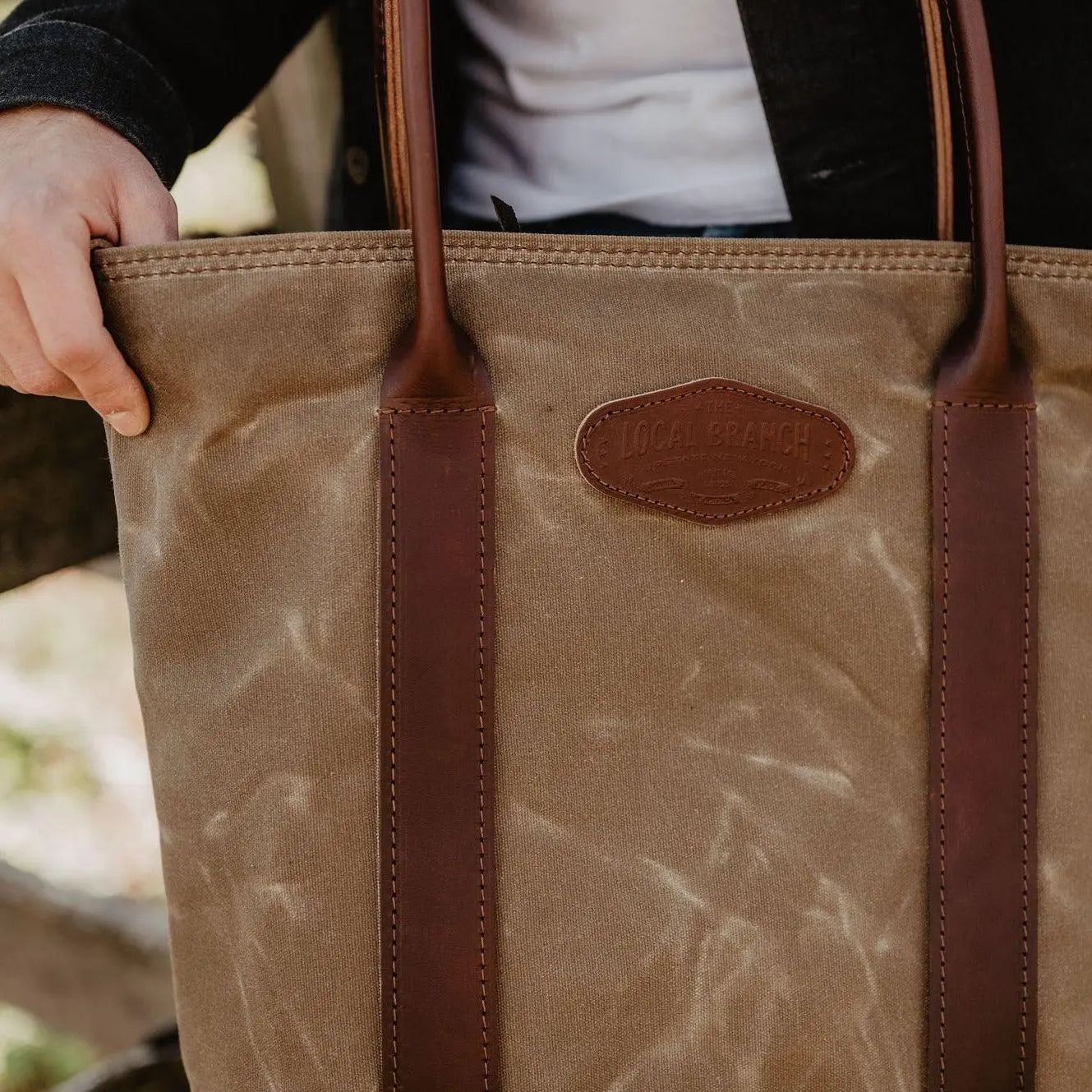 Voyager Waxed Canvas Tote - USA Made - Late Sunday Afternoon