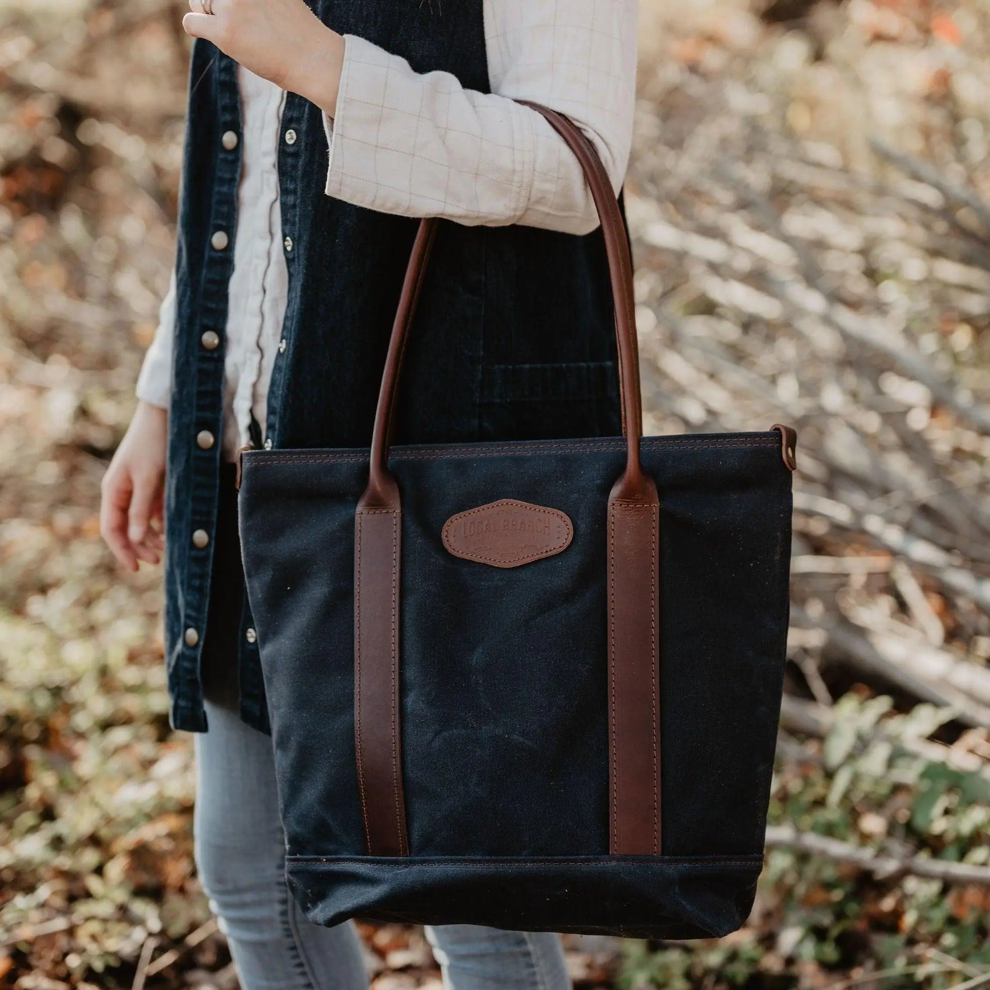Voyager Waxed Canvas Tote - USA Made - Late Sunday Afternoon